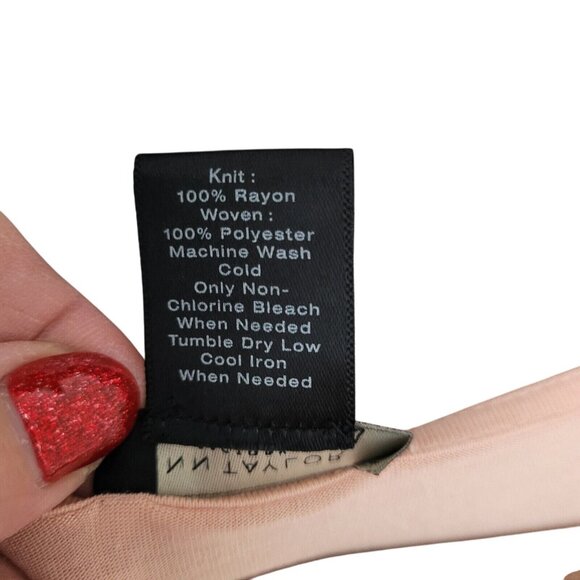 Ann Taylor Factory Sleeveless Pullover Top Womens Size M Pink Polka Dots Lined - Picture 6 of 6